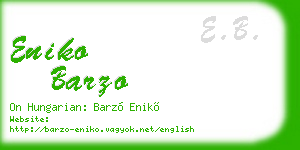 eniko barzo business card